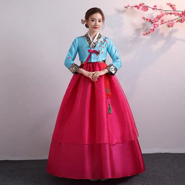 チマチョゴリ 美しき 高級シルク製 緑×赤 韓国伝統服 4点セット チマチョゴリ 美しき 高級シルク製 緑×赤 韓国伝統服 4点セット