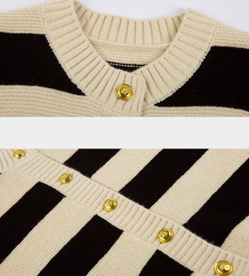 ニットカーディガン レディース カーディガン ボーダー ゴールドボタン 羽織 長袖 コントラストカラー 配色 ルーズシルエット カジュアル お出掛け おしゃれ セーター ニットカーディガン ニットカーディガン レディース カーディガン ボーダー ゴールドボタン 羽織 長袖 コントラストカラー 配色 ルーズシルエット カジュアル お出掛け おしゃれ セーター ニットカーディガン