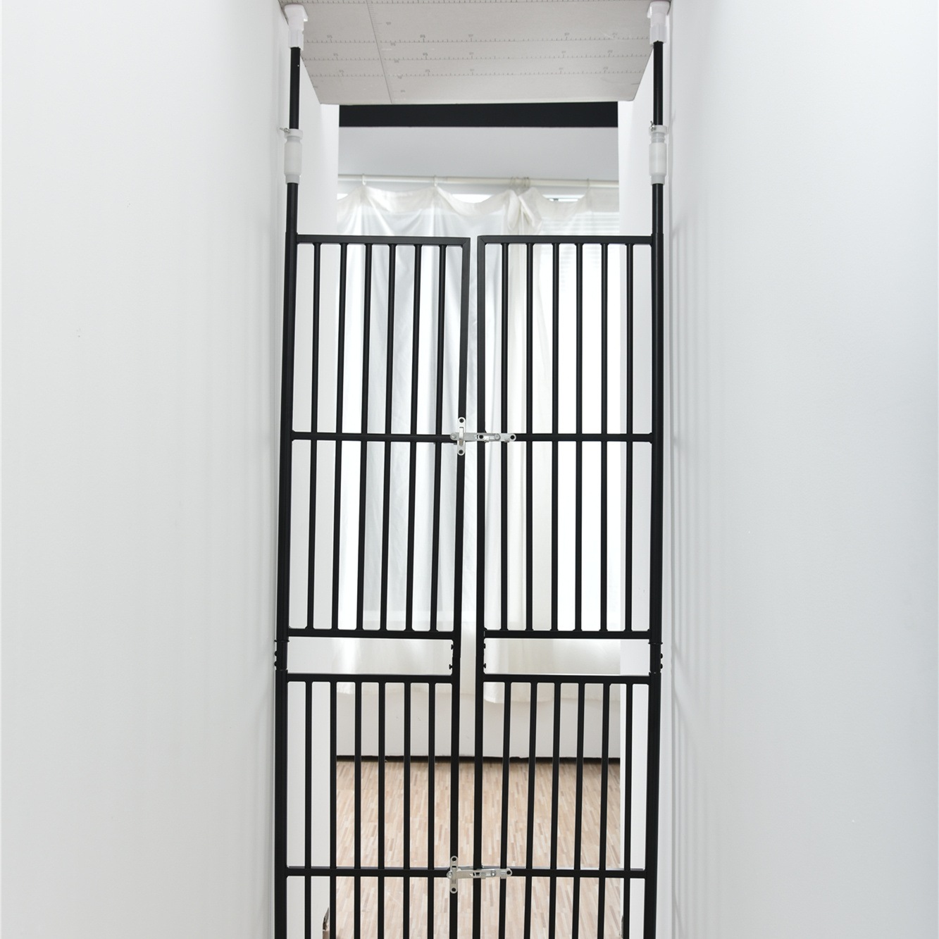 【安心保証】ペット高さ調節対応 205~285cm ドア ケージ 留守番 保護 ネコ 脱走防止 柵 フェンス 脱走防止 猫用 多頭飼い 多頭 スチール ペットケージ 新生活【ブラック】 【安心保証】ペット高さ調節対応 205~285cm ドア ケージ 留守番 保護 ネコ 脱走防止 柵 フェンス 脱走防止 猫用 多頭飼い 多頭 スチール ペットケージ 新生活【ブラック】