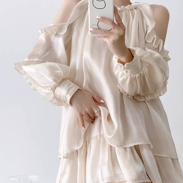 レディース スカート ワンピース ドレス ミニスカート ミニ ショート 長袖 ホルターネック オフショルダー フェミニン フリル 薄手 サテン かわいい 大人可愛い きれいめ シンプル カジュアル 上 レディース スカート ワンピース ドレス ミニスカート ミニ ショート 長袖 ホルターネック オフショルダー フェミニン フリル 薄手 サテン かわいい 大人可愛い きれいめ シンプル カジュアル 上