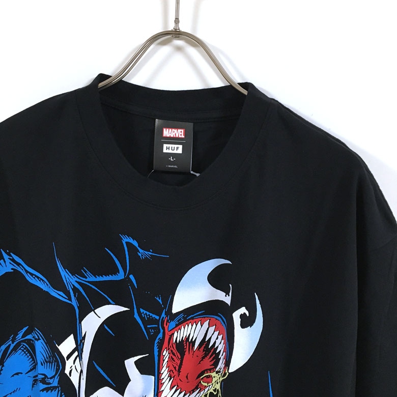 HUF ハフ MARVEL マーベル コラボ VENOM 半袖 Tシャツ メンズ 送料無料