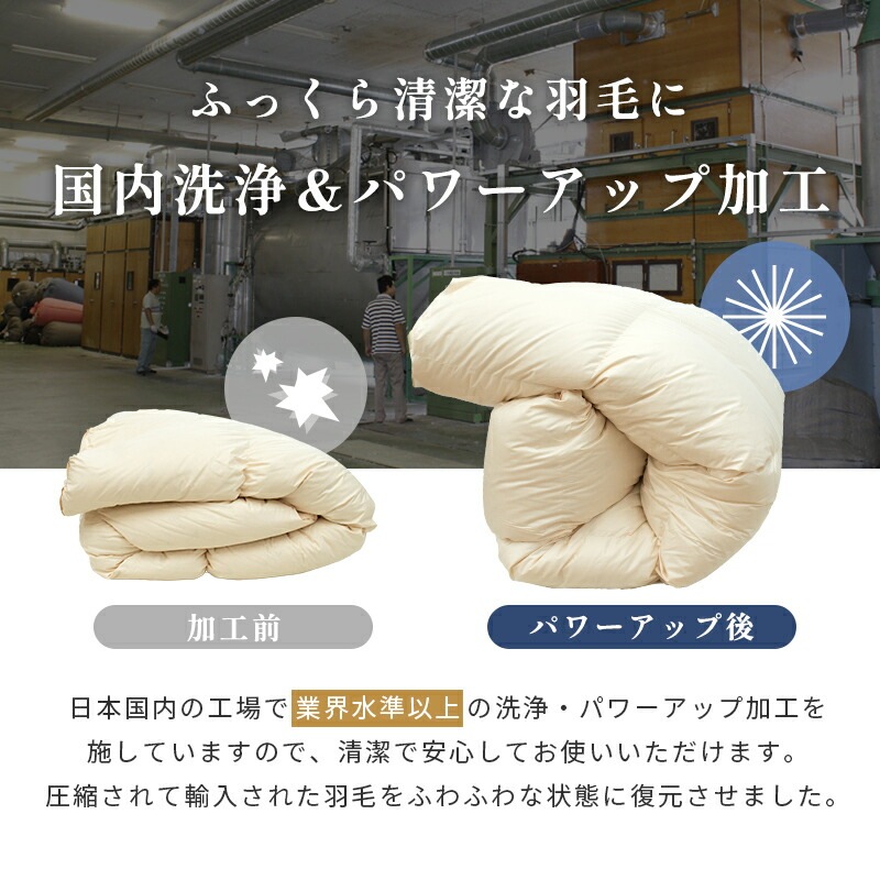 羽毛布団 シングルロング プレミアムダックダウン95% 150X210cm 完全立体キルト 京都職人の羽毛布団 増量1.3kg 440dp以上 日本製 京都羽毛 3SA-2