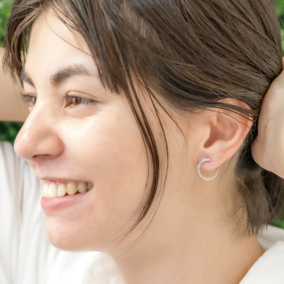 フープピアス レディース サージカルステンレス316L ハワイアンジュエリー スクロール ワンタッチ フープピアス レディース サージカルステンレス316L ハワイアンジュエリー スクロール ワンタッチ