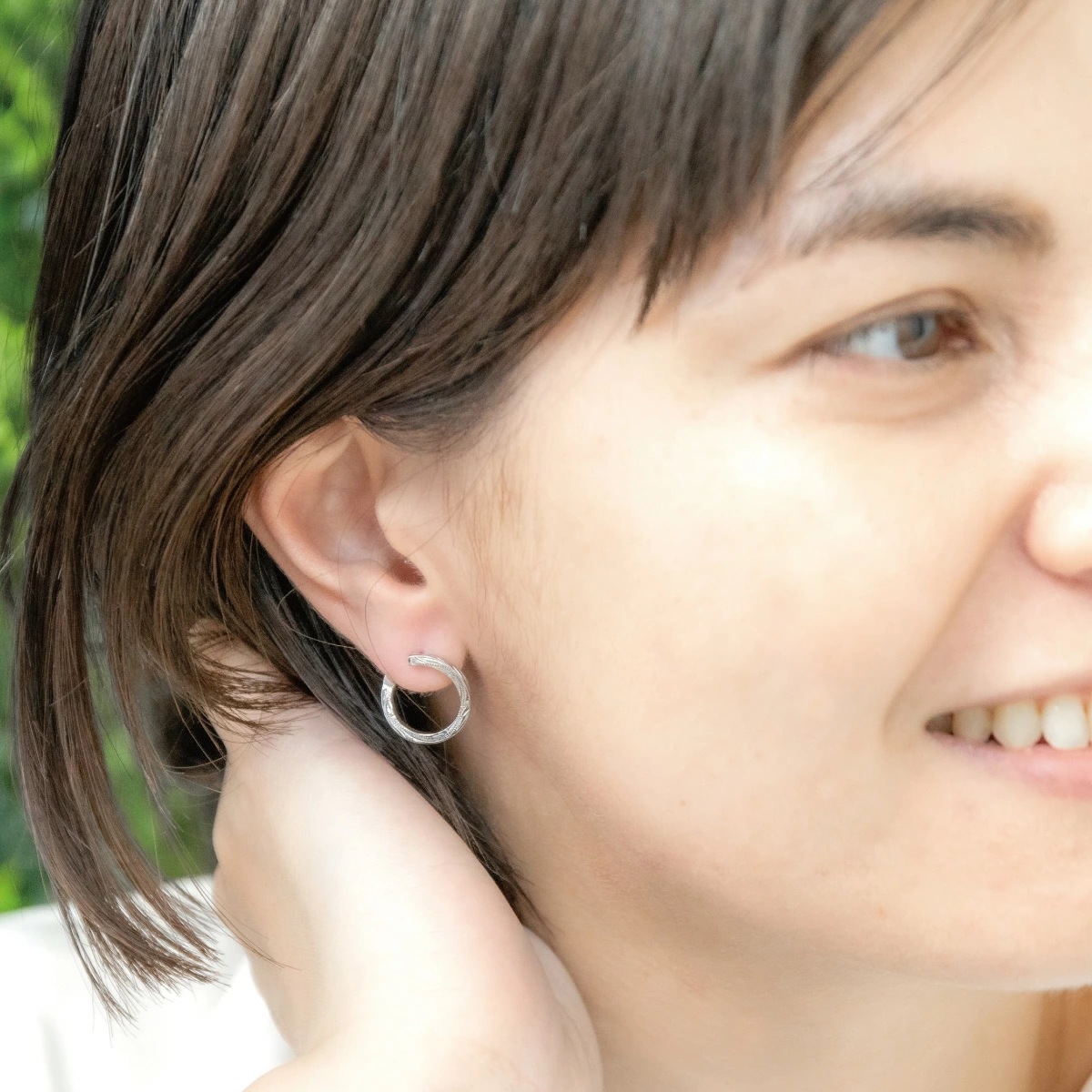 フープピアス レディース サージカルステンレス316L ハワイアンジュエリー スクロール ワンタッチ フープピアス レディース サージカルステンレス316L ハワイアンジュエリー スクロール ワンタッチ