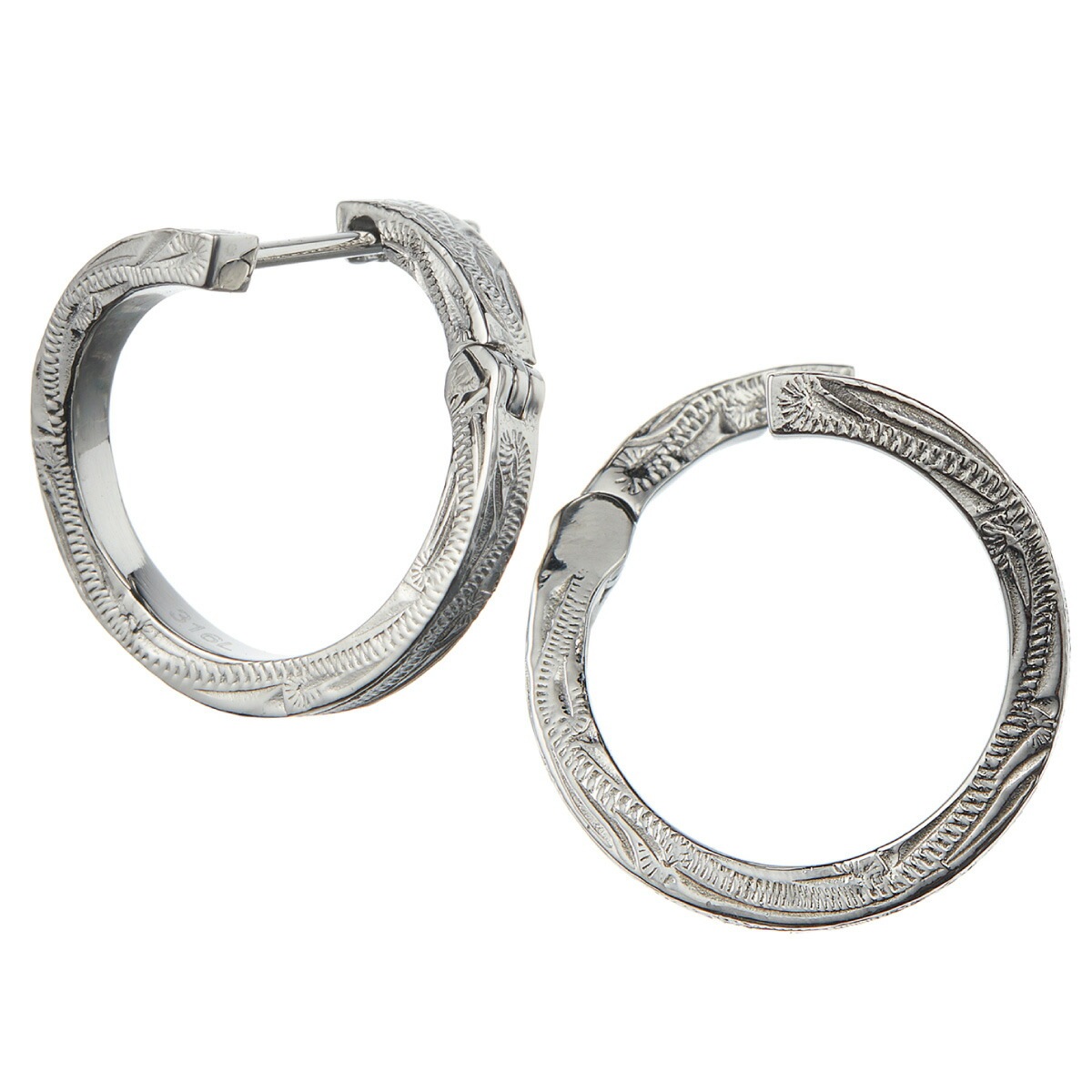 フープピアス レディース サージカルステンレス316L ハワイアンジュエリー スクロール ワンタッチ フープピアス レディース サージカルステンレス316L ハワイアンジュエリー スクロール ワンタッチ