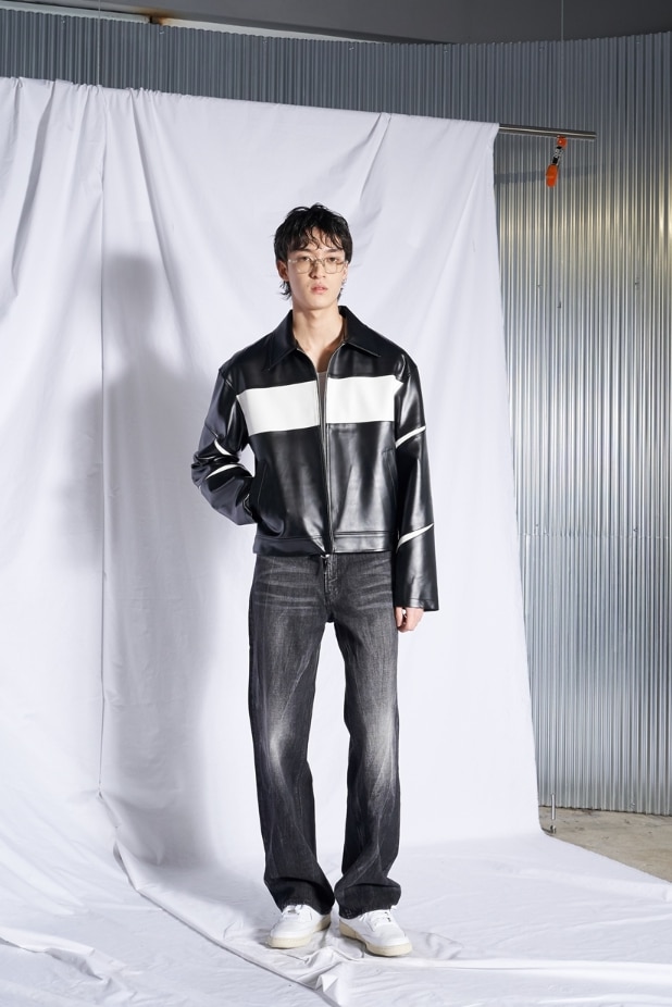 [SPERONE] Slit Leather Jacket