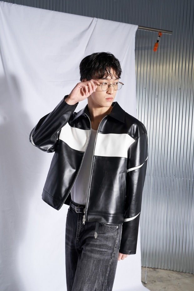 [SPERONE] Slit Leather Jacket