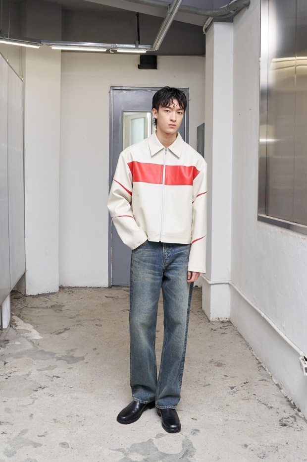 [SPERONE] Slit Leather Jacket