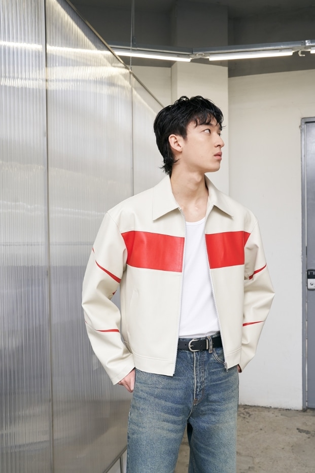 [SPERONE] Slit Leather Jacket