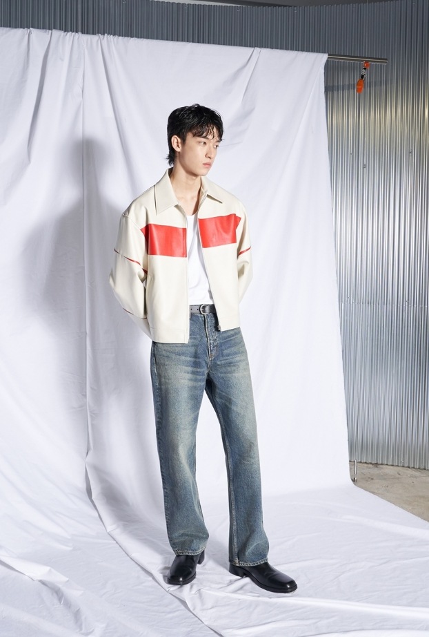 [SPERONE] Slit Leather Jacket