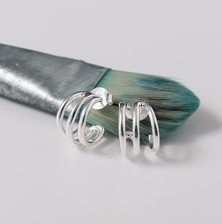 [THEBOYZ ジュヨン 着用]925silver カミド イヤリング/韓国ジュエリー 韓国人気ファッション かわいいアクセサリー 男女兼用 ュエリー