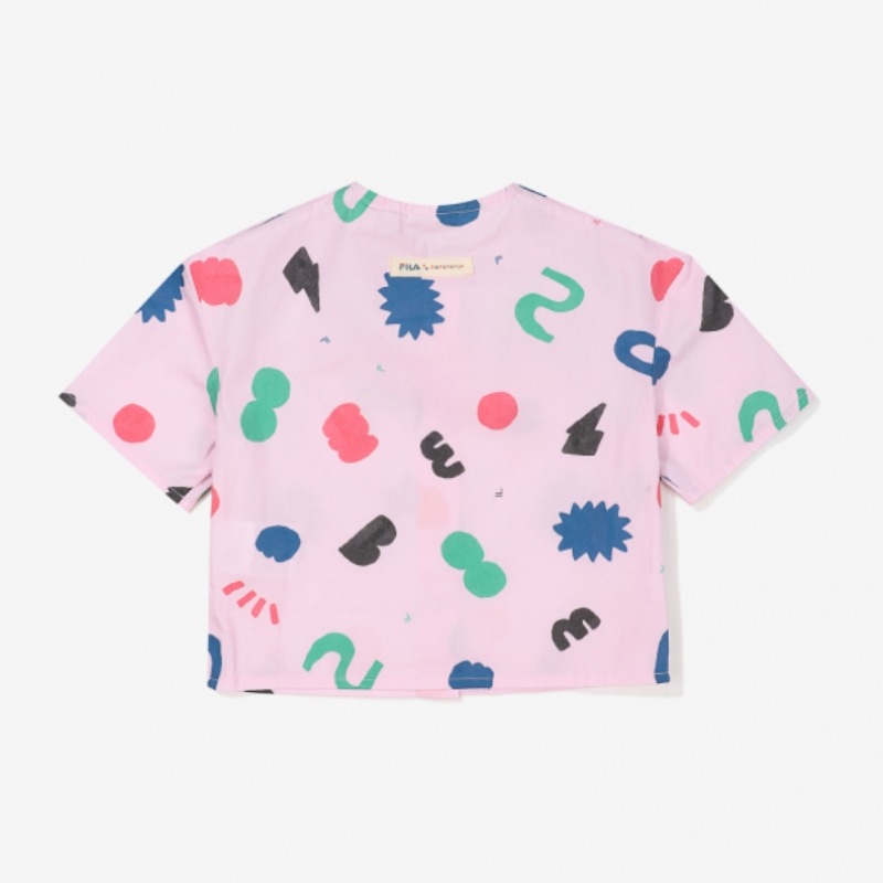 FILAキッズ プレイフルクロップシャツ (FK2SHF2S02F_EPK)