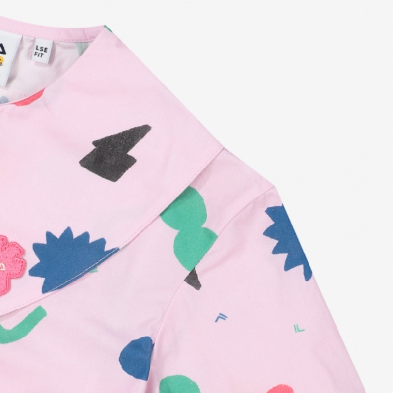 FILAキッズ プレイフルクロップシャツ (FK2SHF2S02F_EPK)