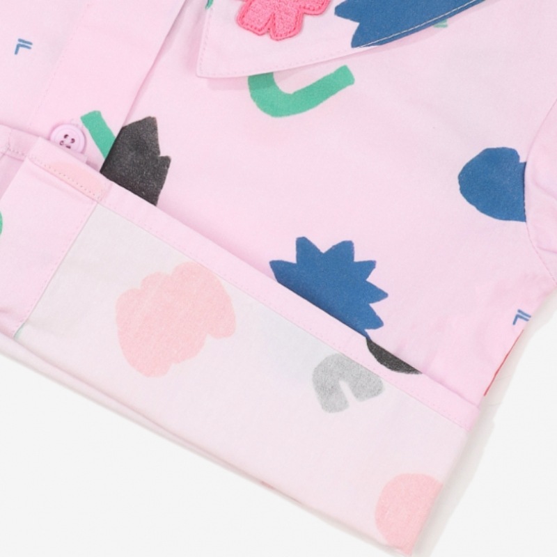 FILAキッズ プレイフルクロップシャツ (FK2SHF2S02F_EPK)