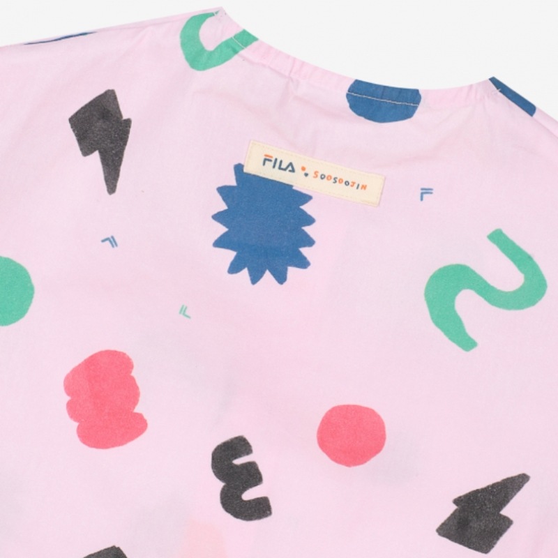 FILAキッズ プレイフルクロップシャツ (FK2SHF2S02F_EPK)