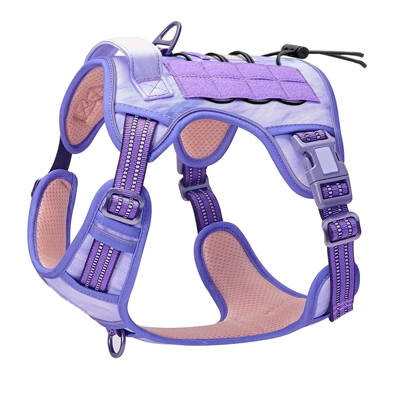 戦術的な犬のハーネスとリーシュのセット,トレーニングベスト,大小の犬用,プルなし,調整可能,K9