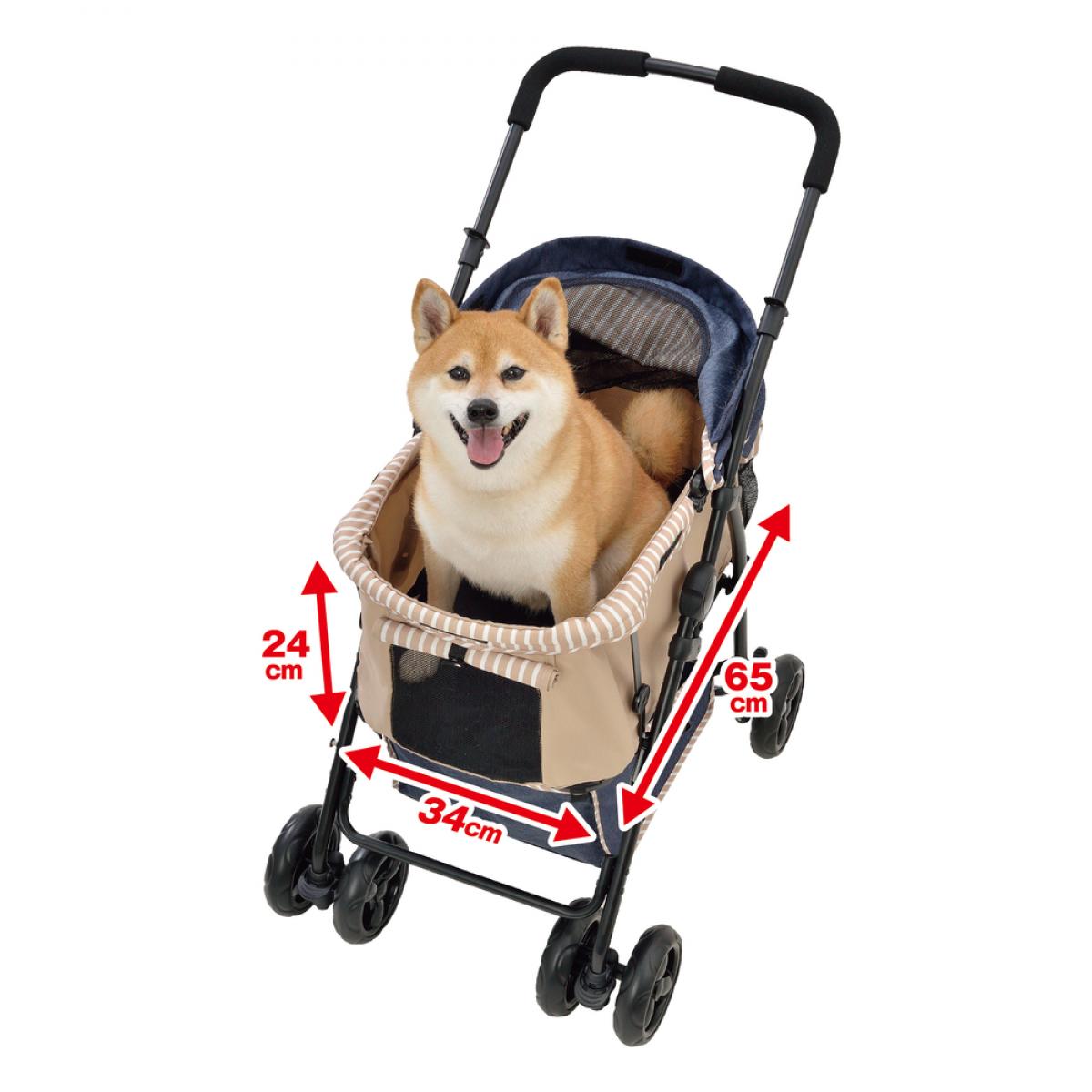 GEX ジェックス わんわんカート 多頭用 DXplus-N デニム柄×ベージュ 犬