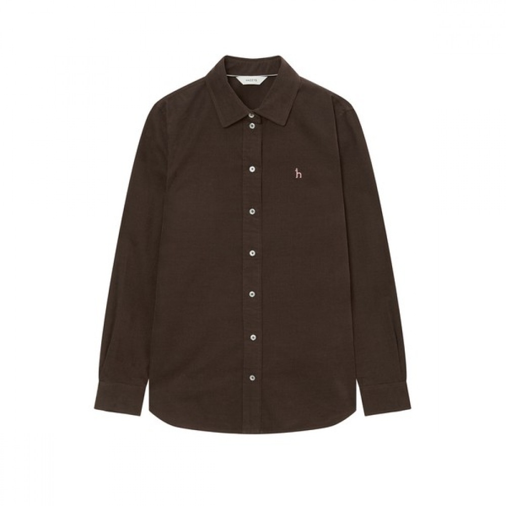 (ヘッジスレディース) 24FW ロングスリーブシャツブラウン HSSH4D903W2 (ヘッジスレディース) 24FW ロングスリーブシャツブラウン HSSH4D903W2