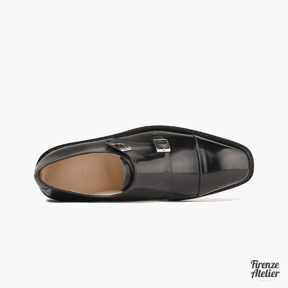 メンズ 本革 キャップトゥ オックスフォード ストレートチップ モンクストラップ 背高靴 (BK) メンズ 本革 キャップトゥ オックスフォード ストレートチップ モンクストラップ 背高靴 (BK)