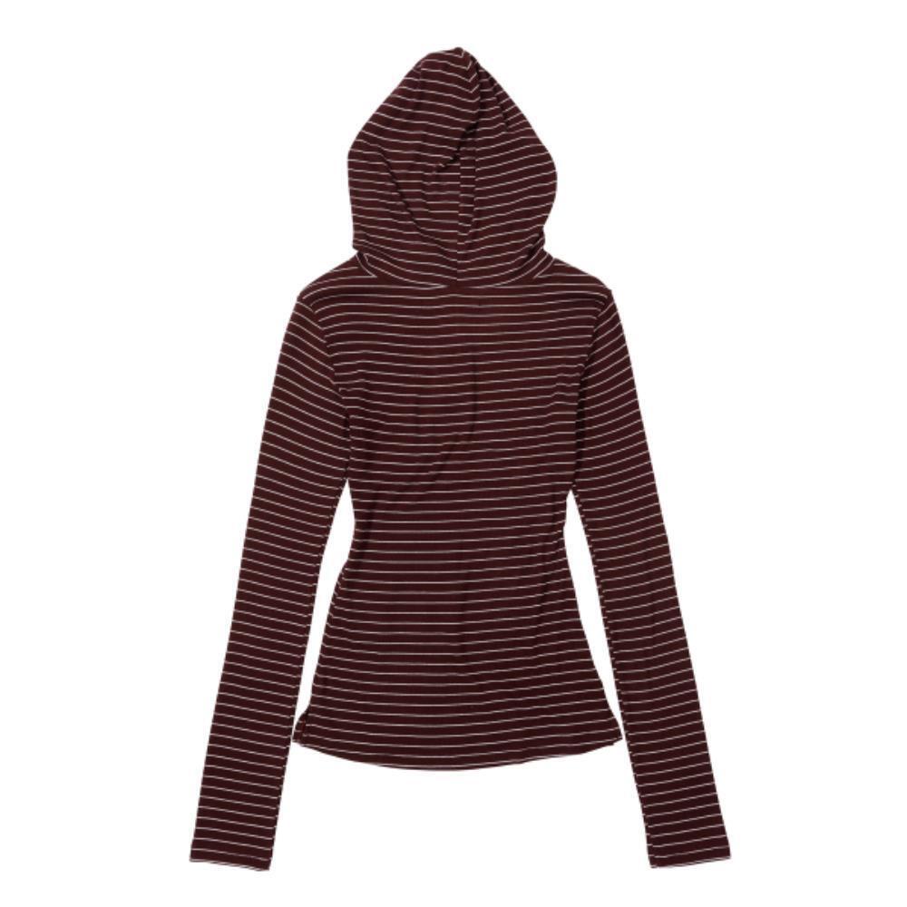 スカルプター Stripe Hoodie Tee Burgundy SC24A220RD スカルプター Stripe Hoodie Tee Burgundy SC24A220RD