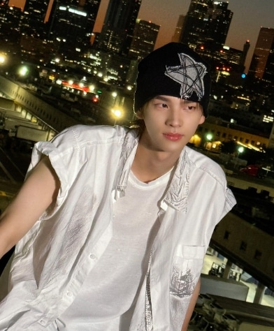 Doodle Star Short (Black) TWSシンユ着用！かわいいビーニー ENHYPEN声優着用！！ ビーニー帽子