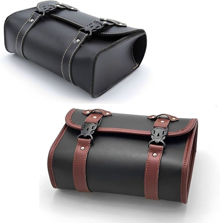 バイク バッグ サイドバッグ ２個セット バイクバッグ サドルバッグ ツーリング バック ツール 財布 小物入れ かばん 防水(ブラック：２個セット)