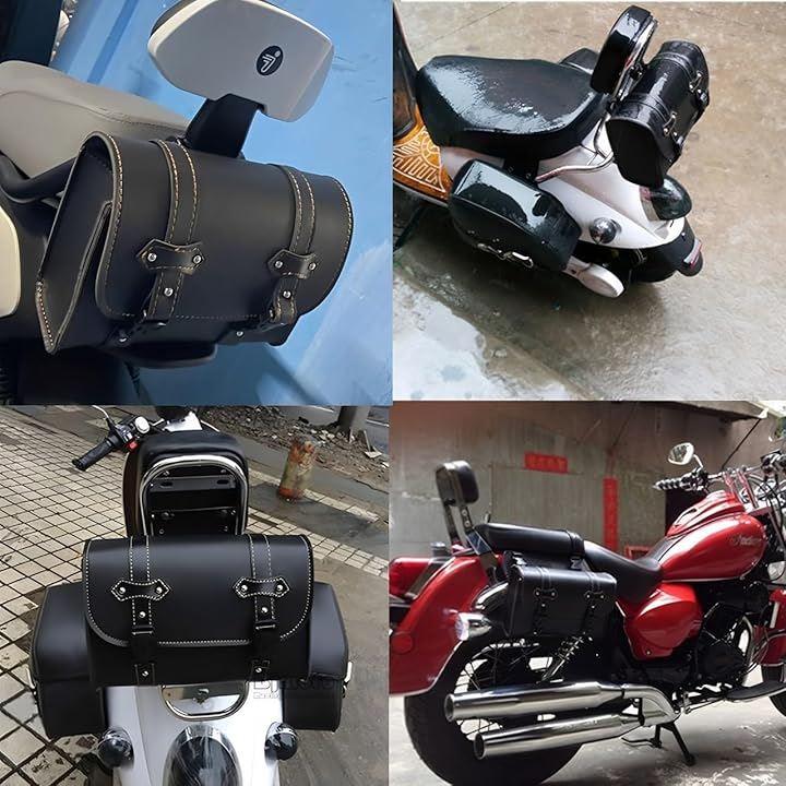バイク バッグ サイドバッグ ２個セット バイクバッグ サドルバッグ ツーリング バック ツール 財布 小物入れ かばん 防水(ブラック：２個セット)