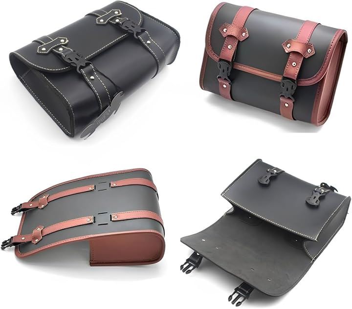 バイク バッグ サイドバッグ ２個セット バイクバッグ サドルバッグ ツーリング バック ツール 財布 小物入れ かばん 防水(ブラック：２個セット)