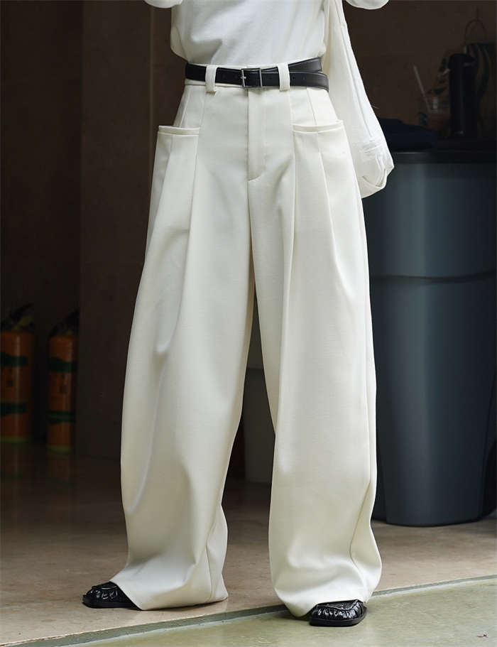 タックワイドパンツ パンツ レディース ボトムス ロング ワイドパンツ ワイド ゆったり 長ズボン ロングパンツ ゆったり きれいめ タック タックパンツ 落ち感 無地 モード系 個性的 ファッション