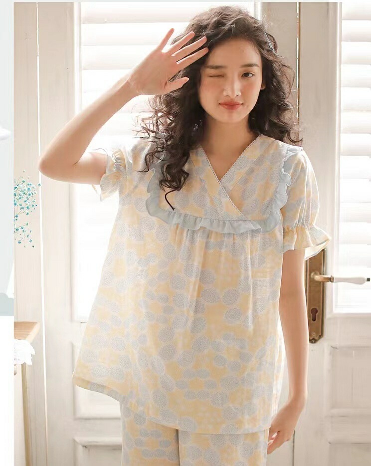 【急速出荷!】ふわふわ柔らか ウェア 2重ガーゼ 半袖パジャマ かわいい かぶり 部屋着 春 秋 ガーゼ 綿100 おしゃれ 【急速出荷!】ふわふわ柔らか ウェア 2重ガーゼ 半袖パジャマ かわいい かぶり 部屋着 春 秋 ガーゼ 綿100 おしゃれ