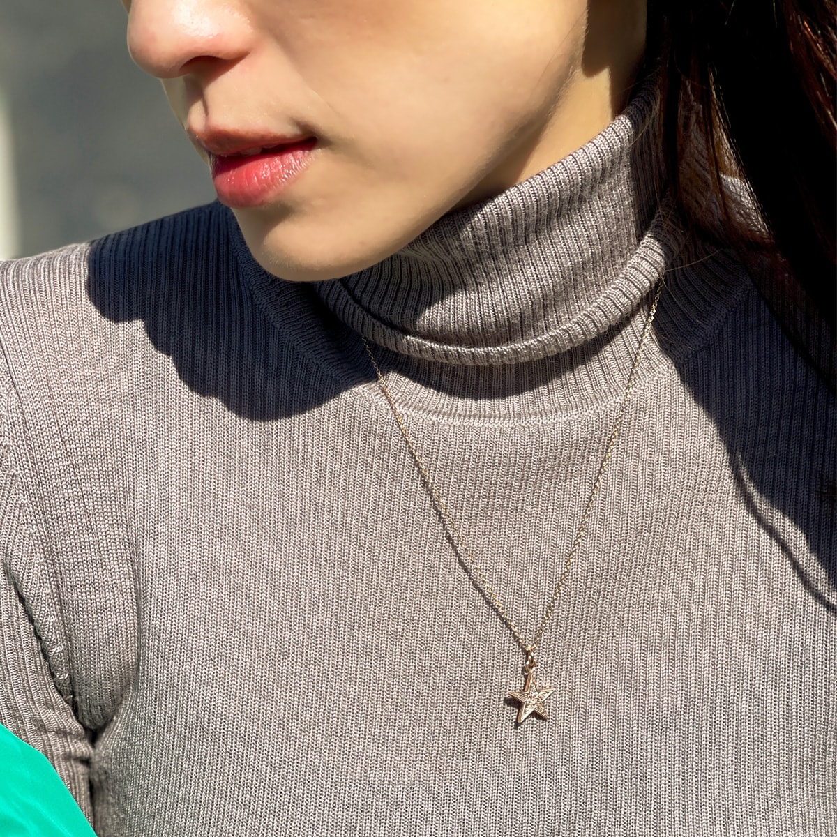 ネックレス レディース メンズ ハワイアン サージカルステンレス316L製 スター 星 プルメリア