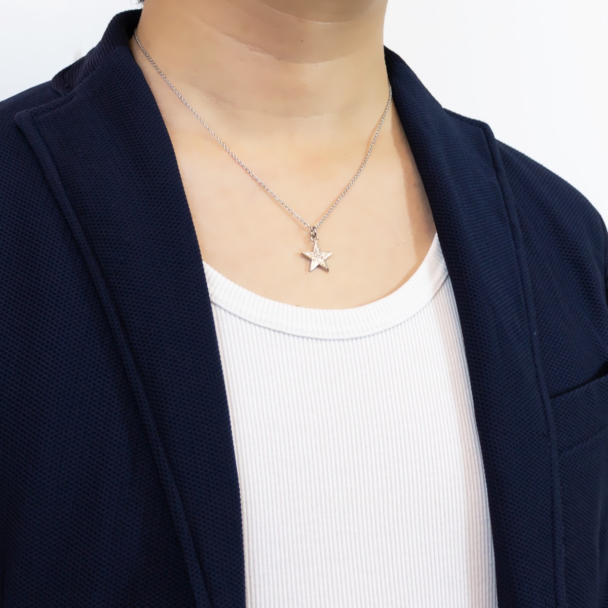 ネックレス レディース メンズ ハワイアン サージカルステンレス316L製 スター 星 プルメリア