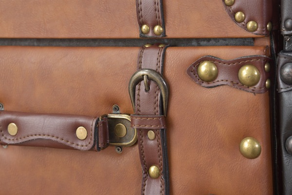 チェスト 4D IW-274 4段 収納 レザー トランク 鞄 おしゃれ タンス 箪笥 整理 家具 インテリア デザイン 雑貨 引き出し