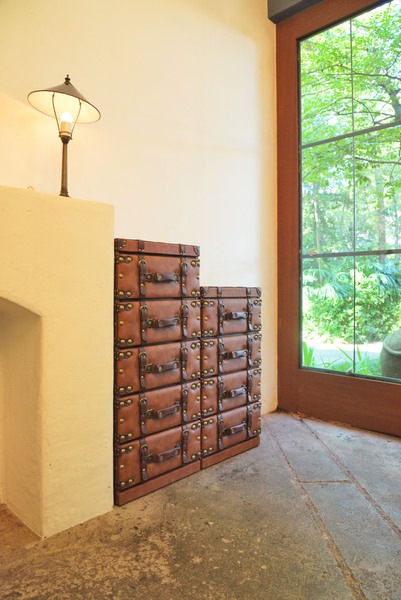 チェスト 4D IW-274 4段 収納 レザー トランク 鞄 おしゃれ タンス 箪笥 整理 家具 インテリア デザイン 雑貨 引き出し