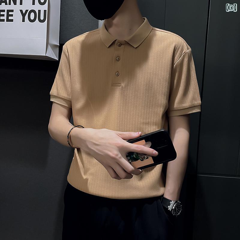 ポロシャツ メンズ スタイリッシュ おしゃれ 紳士服 男性 シャツ 半袖 クール 夏 カジュアル ファッション ニット