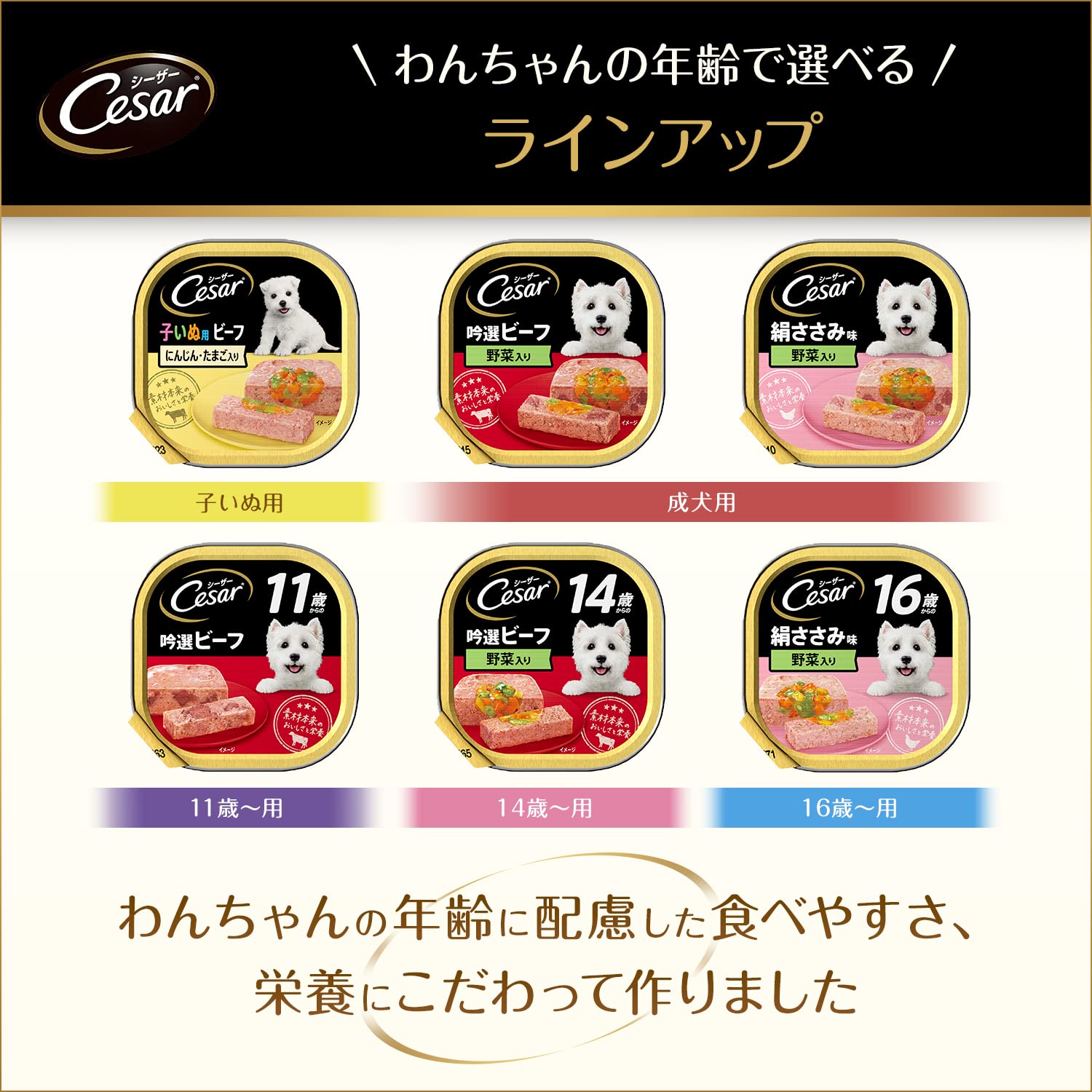 シーザー 成犬用 吟選ビーフ 100g×24個 (まとめ買い) [ドッグフード・ウェット]