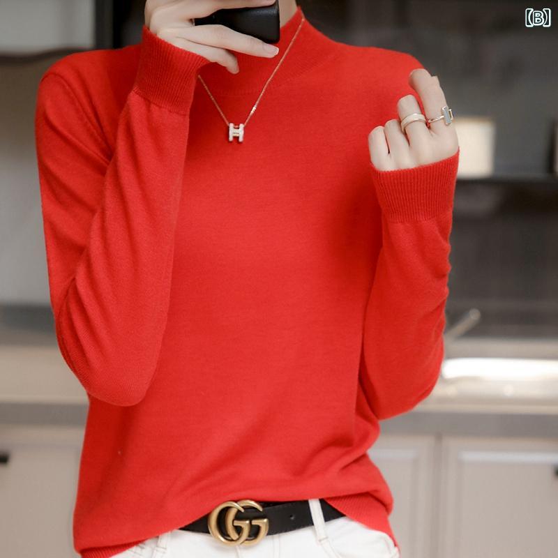 ファッション 服 オシャレ カワイイ シンプル 大カワイイ サイズ 婦服 ハーフ タートルネック ス レイヤー 薄手 長袖 トップス セーター 秋 ウール ファッション 服 オシャレ カワイイ シンプル 大カワイイ サイズ 婦服 ハーフ タートルネック ス レイヤー 薄手 長袖 トップス セーター 秋 ウール