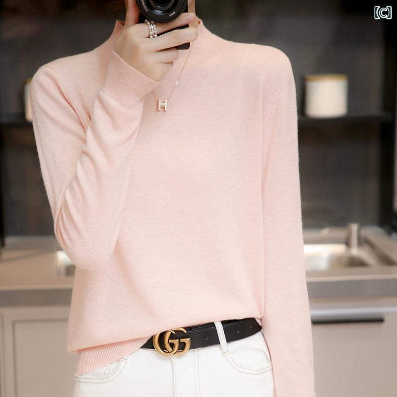 ファッション 服 オシャレ カワイイ シンプル 大カワイイ サイズ 婦服 ハーフ タートルネック ス レイヤー 薄手 長袖 トップス セーター 秋 ウール ファッション 服 オシャレ カワイイ シンプル 大カワイイ サイズ 婦服 ハーフ タートルネック ス レイヤー 薄手 長袖 トップス セーター 秋 ウール