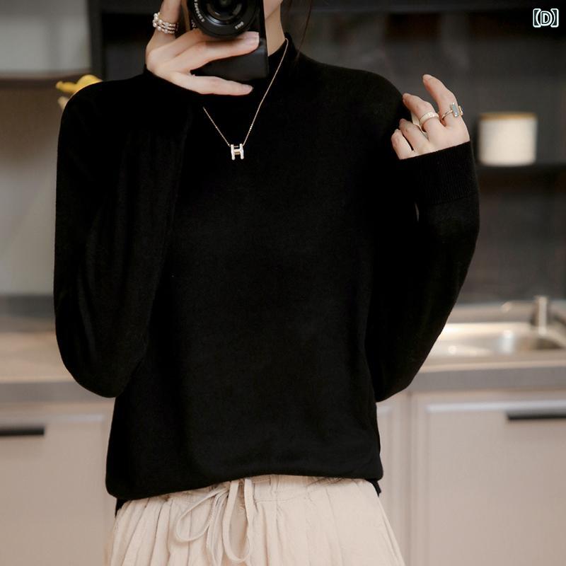 ファッション 服 オシャレ カワイイ シンプル 大カワイイ サイズ 婦服 ハーフ タートルネック ス レイヤー 薄手 長袖 トップス セーター 秋 ウール ファッション 服 オシャレ カワイイ シンプル 大カワイイ サイズ 婦服 ハーフ タートルネック ス レイヤー 薄手 長袖 トップス セーター 秋 ウール