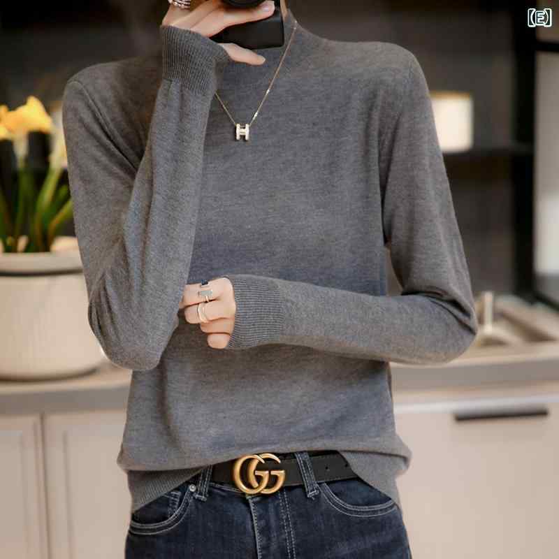 ファッション 服 オシャレ カワイイ シンプル 大カワイイ サイズ 婦服 ハーフ タートルネック ス レイヤー 薄手 長袖 トップス セーター 秋 ウール ファッション 服 オシャレ カワイイ シンプル 大カワイイ サイズ 婦服 ハーフ タートルネック ス レイヤー 薄手 長袖 トップス セーター 秋 ウール