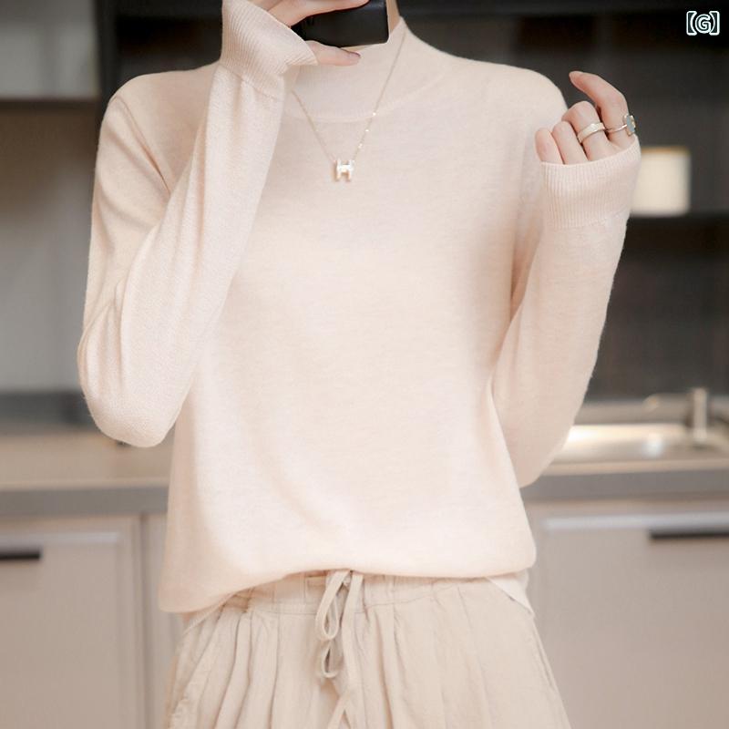 ファッション 服 オシャレ カワイイ シンプル 大カワイイ サイズ 婦服 ハーフ タートルネック ス レイヤー 薄手 長袖 トップス セーター 秋 ウール ファッション 服 オシャレ カワイイ シンプル 大カワイイ サイズ 婦服 ハーフ タートルネック ス レイヤー 薄手 長袖 トップス セーター 秋 ウール