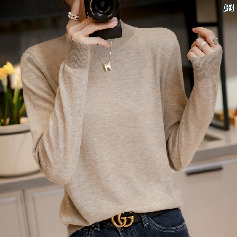 ファッション 服 オシャレ カワイイ シンプル 大カワイイ サイズ 婦服 ハーフ タートルネック ス レイヤー 薄手 長袖 トップス セーター 秋 ウール ファッション 服 オシャレ カワイイ シンプル 大カワイイ サイズ 婦服 ハーフ タートルネック ス レイヤー 薄手 長袖 トップス セーター 秋 ウール