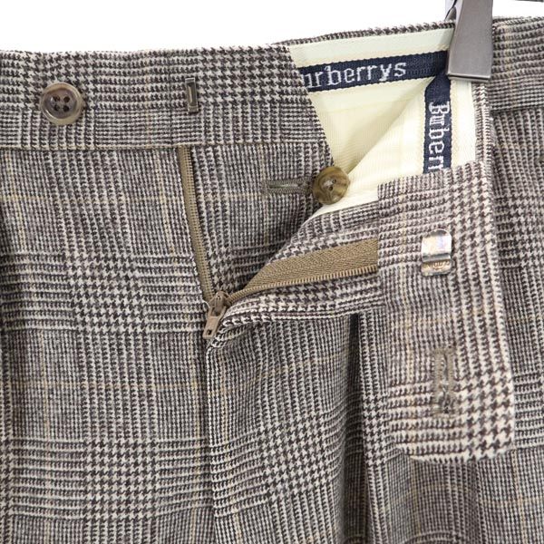 バーバリーズ 80s 90s ヴィンテージ ウー チェック柄 スラックスパンツ
