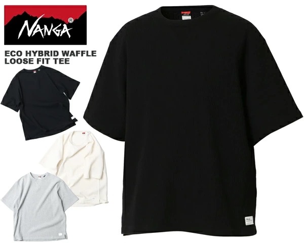 エコハイブリッド ワッフル ルーズフィット ティー Tシャツ 半袖 Ferre Yarn ワッフル生地