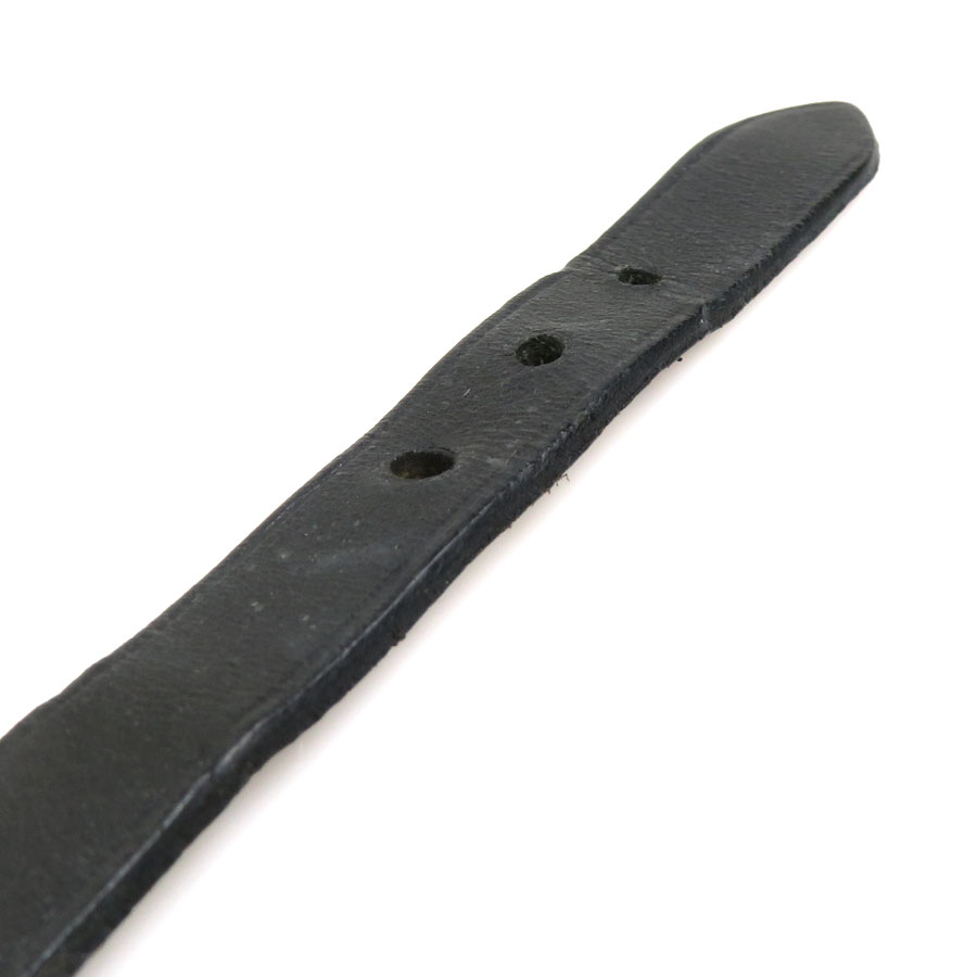 エルメス HERMES ブレスレット レザー/メタル ブラック/シルバー ユニセックス e60608a