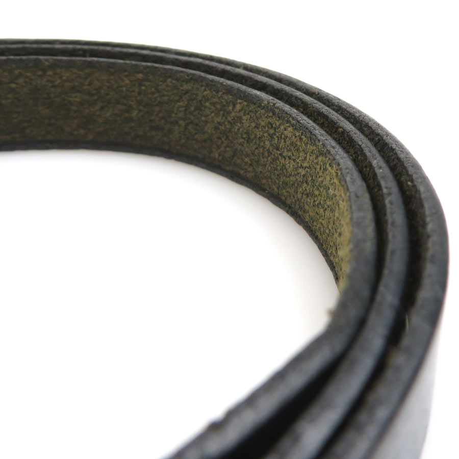 エルメス HERMES ブレスレット レザー/メタル ブラック/シルバー ユニセックス e60608a