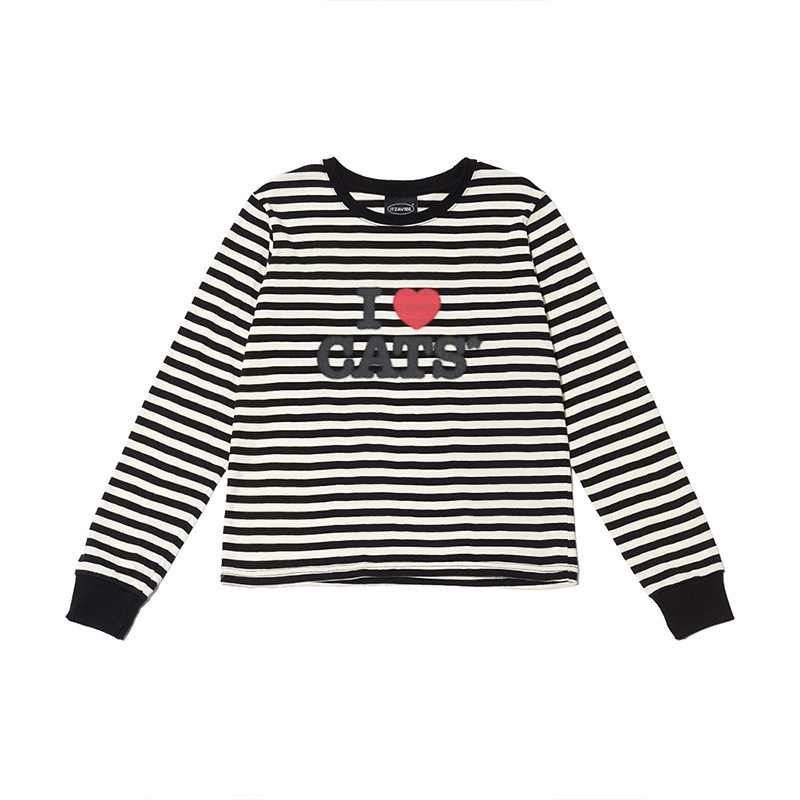 I LOVE CATS STRIPE LONG SLEEVE mdprevattcaulkingandwaterproofing.com
