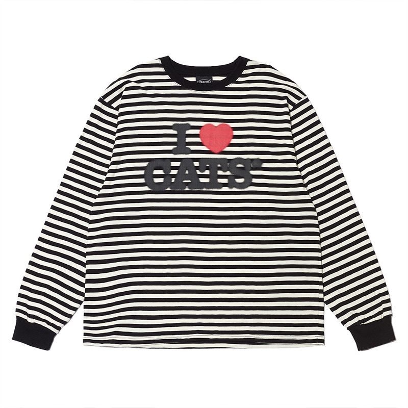 I LOVE CATS STRIPE LONG SLEEVE mdprevattcaulkingandwaterproofing.com