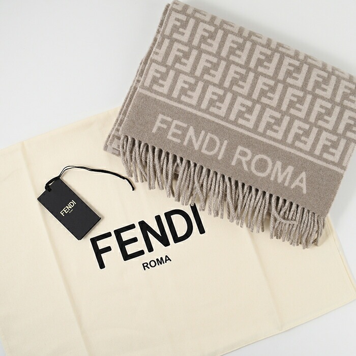 FENDI フェンディ マフラー ストール FXT113AQCW ウール カシミア