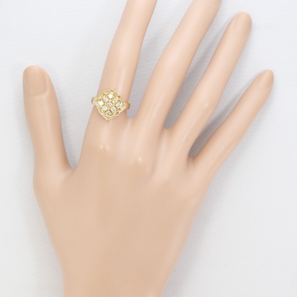 K18 18金 YG イエローゴールド リング 指輪 10.5号 ダイヤ ジュエリー 中古 K18 18金 YG イエローゴールド リング 指輪 10.5号 ダイヤ ジュエリー 中古